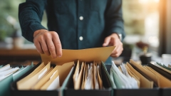 メール室業務のイメージ(書類の仕分け)